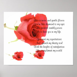 Zoete en zachte bloem poster