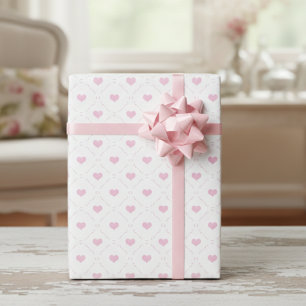 Zoete En Zachte Roze Kleine Hartjes Cadeaupapier