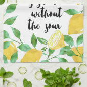 Zoete en Zure Citroen Quote Keuken Handdoek (Gevouwen)