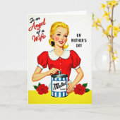 Zoete Engel Echtgenote Moederdagkaart Kaart (Gele Bloem)