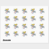 Zoete Engeltjesstickers Ronde Sticker (Vel)