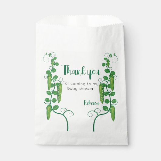 Zoete erwt baby shower Favor Tassen Bedankzakje (Voorkant)