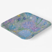 Zoete Erwt Bloem, 9" Vierkant Papieren Bord (Gebogen)