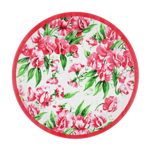  Zoete Erwt Bloemen met Rand Snijplank (Voorkant)