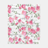 Zoete Erwt: bloemenzomertextuur. Fleece Deken (Voorkant)