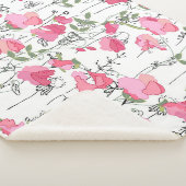 Zoete Erwt: bloemenzomertextuur. Sherpa Deken (3/4)