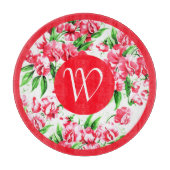  zoete erwt bloemig met rand en monogram snijplank (Voorkant)