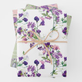 Zoete Erwt Felicitatie Inpakpapier Vellen (In situ)