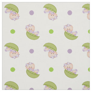 Zoete erwt in de pod baby meisje & polka stippen s stof