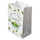 Zoete erwt in een Baby shower met peul Medium Cadeauzakje (Achterkant Gekanteld)