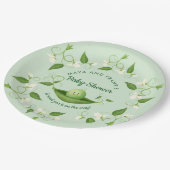 Zoete erwt in een Baby shower met peul Papieren Bordje (Gekanteld)