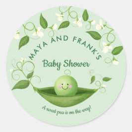 Zoete erwt in een Klassieke ronde ronde ronde Baby Sticker