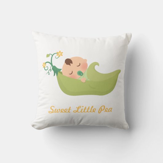 Zoete erwt in een pod Baby Nursery Room Decor Kussen (Voorkant)