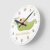 Zoete erwt in een pod Baby Nursery Room Decor Ronde Klok (Hoek)