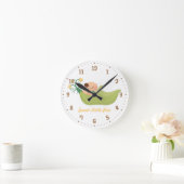 Zoete erwt in een pod Baby Nursery Room Decor Ronde Klok (Huis)