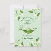 Zoete erwt in een podsekseneutraal bedankkaart (Voorkant)