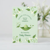 Zoete erwt in een podsekseneutraal bedankkaart (Staand voorkant)