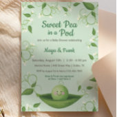 Zoete erwt in een uitnodiging voor een Baby shower