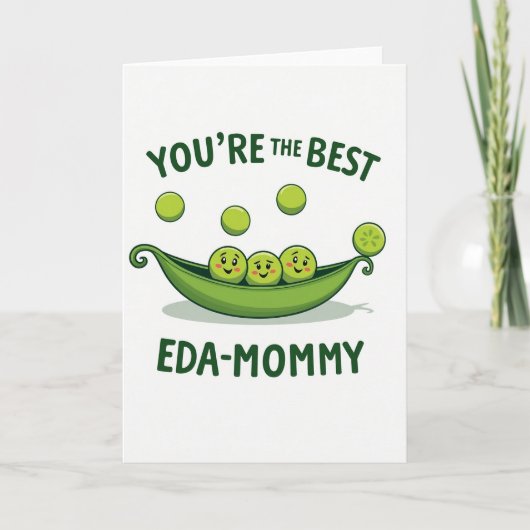 Zoete Erwt Moederdag Kaart (Voorkant)