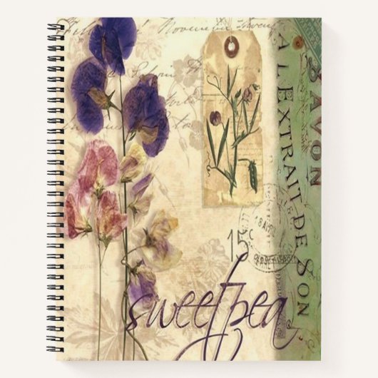 zoete erwt notitieboek (Voorkant)