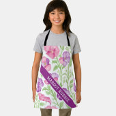 Zoete erwt Waterverf Kleurrijk Gepersonaliseerd Pa Schort (Insitu)