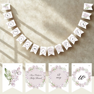 Zoete Erwtbloemen Welkom Baby Brunch Elegant Vlaggetjes