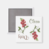 Zoete Erwten Bloemen Vaatwasser Magneet (Voorkant / Achterkant)