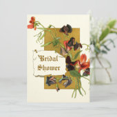 zoete erwten bruiloft vrijgezellenfeest kaart (Staand voorkant)