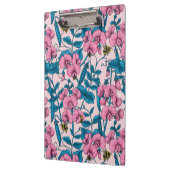 Zoete erwten en hommels, roze en blauw klembord (Links)