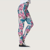 Zoete erwten en hommels, roze en blauw leggings (Rechts)