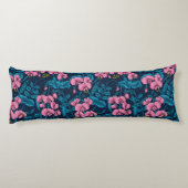 Zoete erwten en hommels, roze en blauw lichaamskussen (Achterkant)