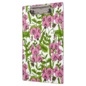 Zoete erwten en hommels, roze, groen en wit klembord (Links)