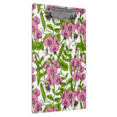 Zoete erwten en hommels, roze, groen en wit klembord (Rechts)