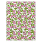 Zoete erwten en hommels, roze, groen en wit tafelkleed (Voorkant)