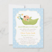 Zoete erwten in een pod Baby Boy Shower-uitvinding Kaart (Voorkant)