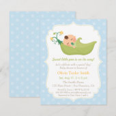 Zoete erwten in een pod Baby Boy Shower-uitvinding Kaart (Voorkant / Achterkant)