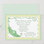 Zoete erwten in een pod babybadkamer kaart (Voorkant / Achterkant)