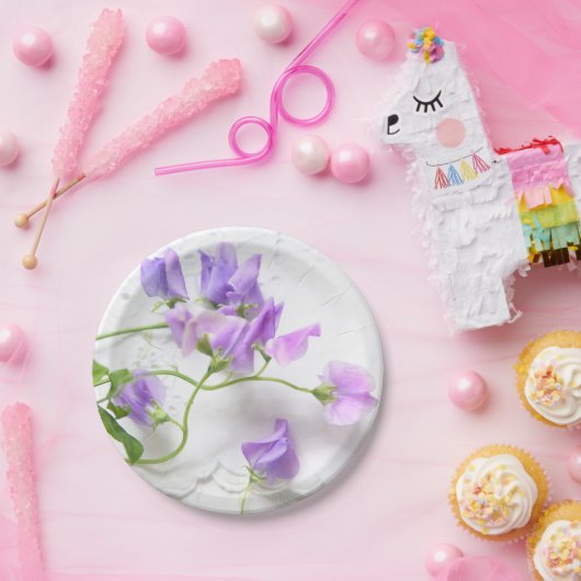 Zoete erwten papieren bordje (Feest)