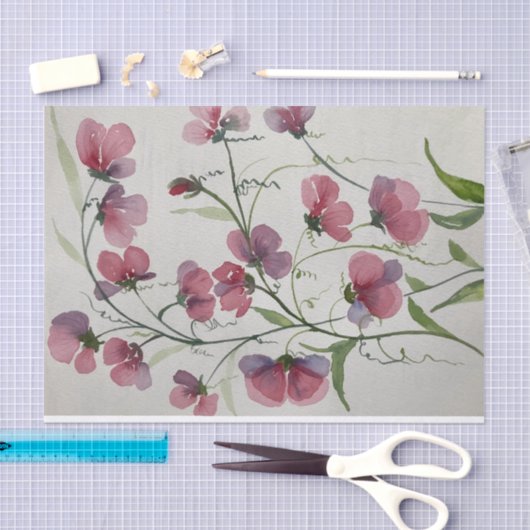 Zoete erwten - tissuepapier (Craft)