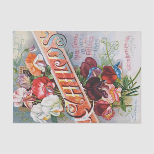 Zoete Erwten van 1895  Print Tissue Paper Tissuepapier (Voorkant)