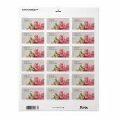 zoete erwten, vers roze, zoete veren etiket (Full Sheet)