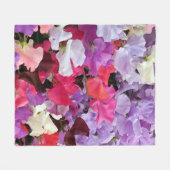 Zoete erwtenbloemen in bloei fleece deken (Voorkant (Horizontaal))