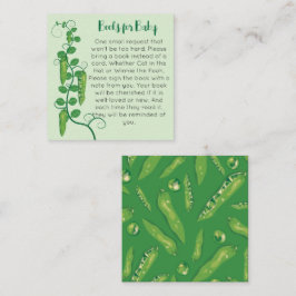 Zoete erwtenboeken voor baby informatiekaartje