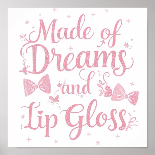 Zoete Esthetische Make-up Liefhebber Typografie Poster (Voorkant)