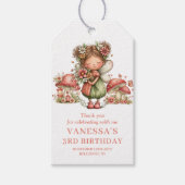 Zoete Fee 3e Verjaardag Bloem Roze Favor Geschenk Cadeaulabel (Voorkant)
