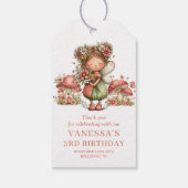 Zoete Fee 3e Verjaardag Bloem Roze Favor Geschenk Cadeaulabel (Achterkant)