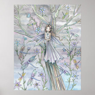 Zoete Fee en Libellen Posterprint Poster