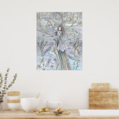 Zoete Fee en Libellen Posterprint Poster (Keuken)