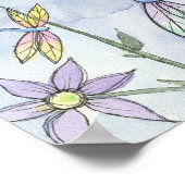 Zoete Fee en Libellen Posterprint Poster (Hoek)
