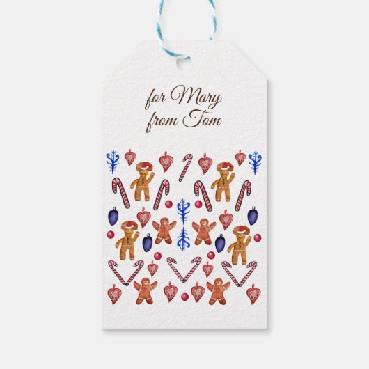 Zoete Feestdagen Aangepast Cadeaulabel (Achterkant)